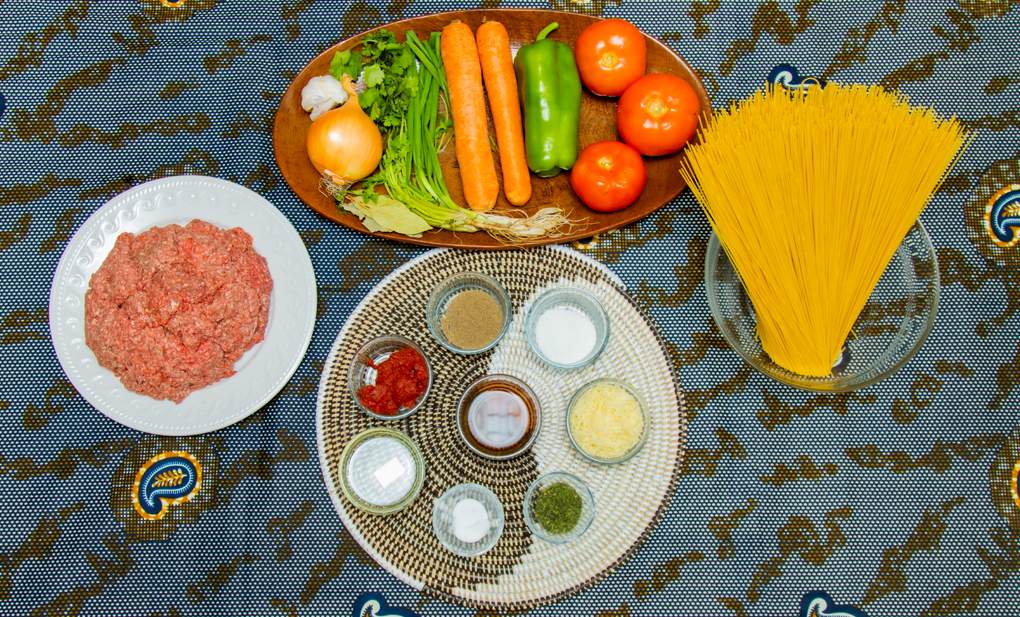 Ingrédients - Spaghetti Bolognaise